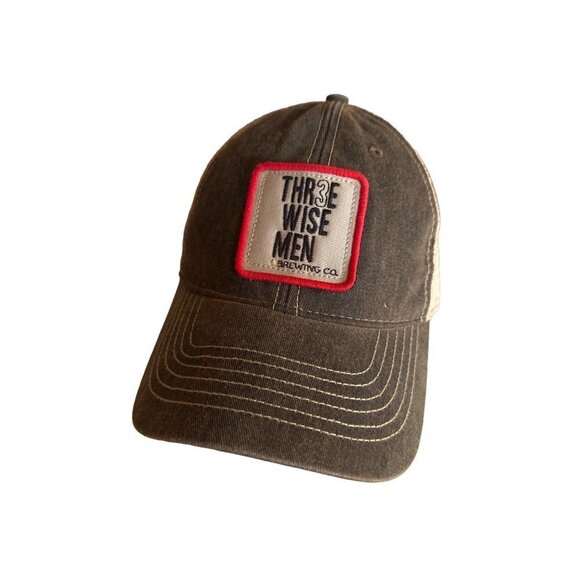 Three Wise Men Brewing Army Green Meshback Adjustable Baseball Hat Cap - Picture 1 of 7